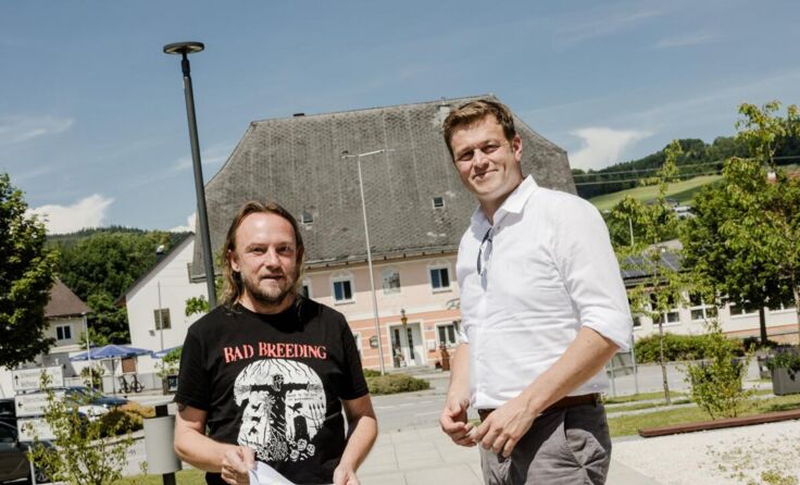 Bürgermeister Peter Helml und Umwelt- und Klima-Landesrat Stefan Kaineder (Foto: Land OÖ/Dedl)