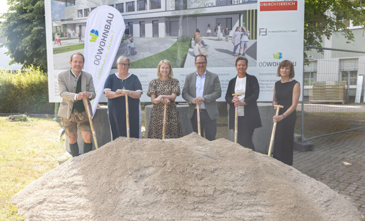 Spatenstich (Foto: Land OÖ/Stinglmayr)