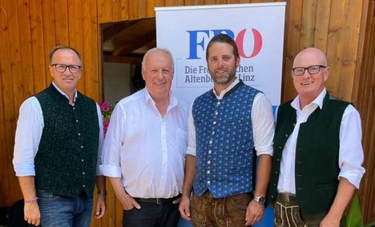 Günter Pröller, Adalbert Cramer, Philipp Scheibenreif und Hubert Schreiner Foto: FPÖ