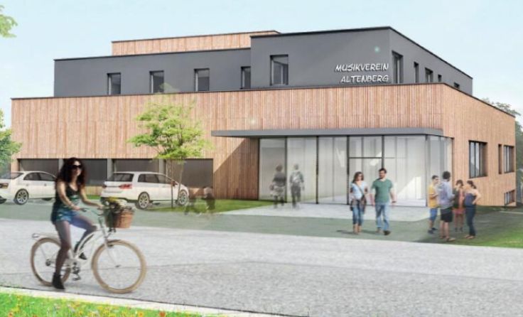 So soll das neue Mehrzweckgebäude in Altenberg aussehen. (Foto: Marktgemeinde Altenberg)