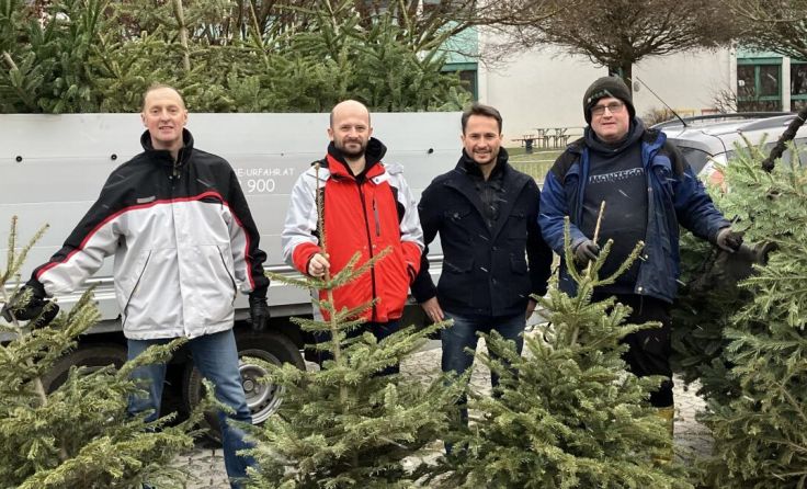 Auch in diesem Jahr wurden in Walding wieder die Christbäume gesammelt. (Foto: ÖVP Walding)