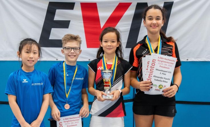 v.l.: Emily Sun, Felix Österreicher, Katharina Ertl und Isabella Ritter (Foto: Union Neuhofen)