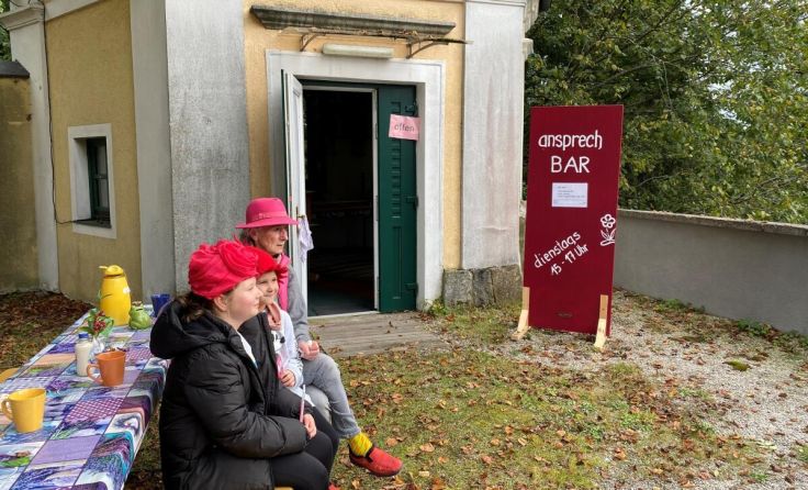 Margit Schmidinger bietet spontane Hilfe bei Gesprächsbedarf. (Foto: Margit Schmidinger)