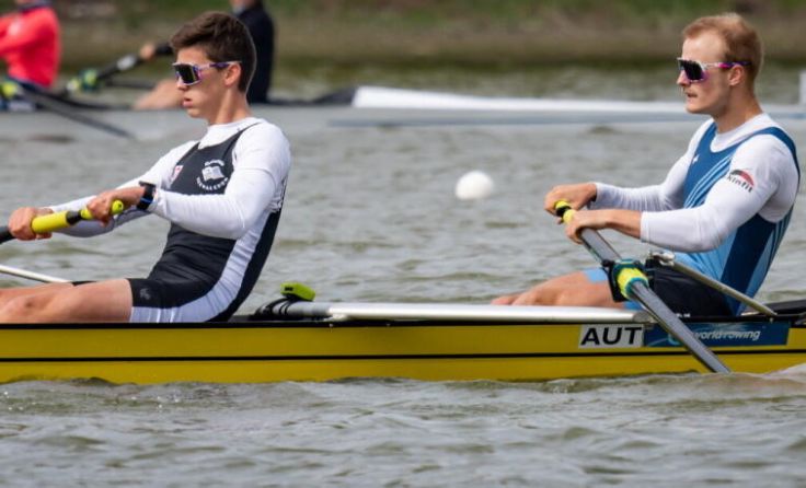 Mathias Mair und Leon Lindorfer (v.l.) im Zweier ohne Steuermann. (Foto: p.w.stekl photo)