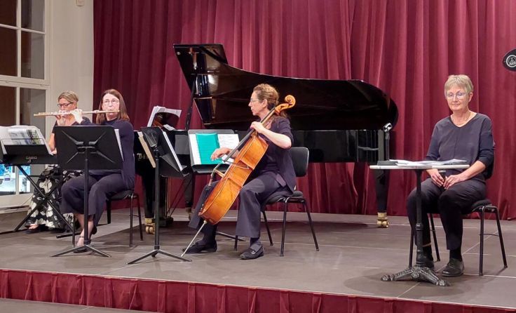 Das Trio Aquarell auf der Bühne. (Foto: Lachinger)