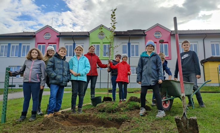 Schüler der Volksschule Zell am Moos. (Foto: Naturpark Bauernland)
