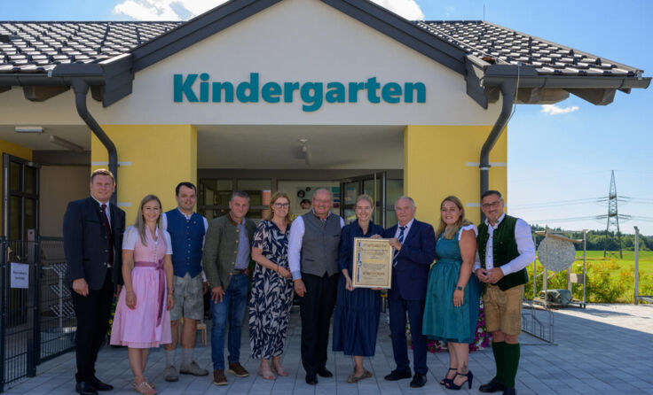 Bei der Eröffnung des neuen Kindergartens in Auerbach (Foto: Land OÖ/fotokerschi.at)