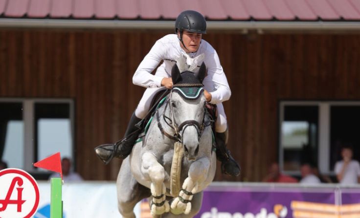 Pepe Schlegel gewann mit Lorena den Grand Prix. (Foto: Horsepic.at by Brunnmayr)