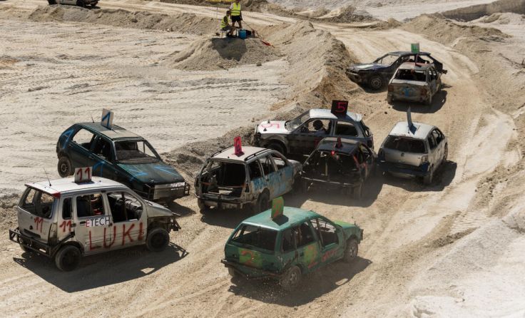 Spektakuläre Rennen in der Schottergrube Engelhaming (Foto: Stockcarclub Münzkirchen)