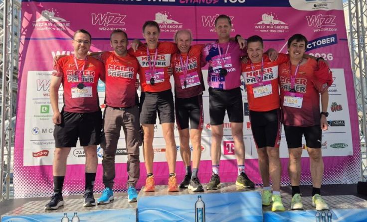 Die Lauffreunde nach dem Lauf in Nordmazedonien (Foto: Lauffreunde Höhnhart)