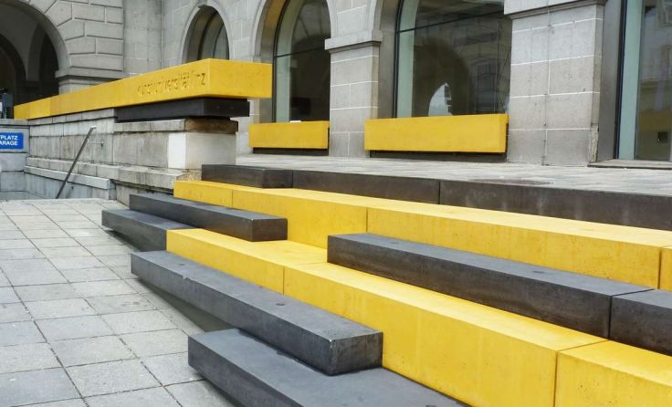 Ein sichtbarer Fixpunkt im Gebäude-Ensemble am Linzer Hauptplatz. Foto: Caramel