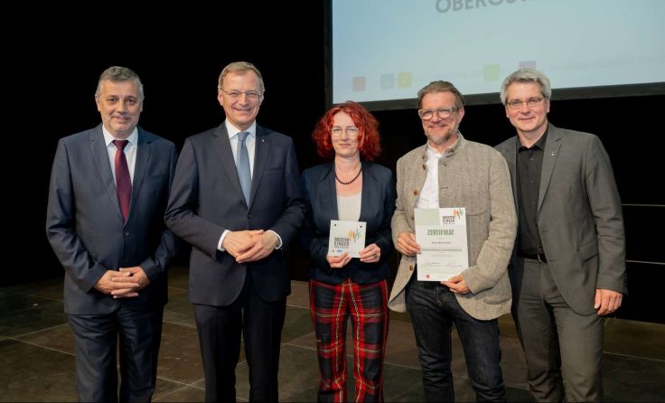 Die digi TNMS - Musikmittelschule Kirchdorf freute sich über die Auszeichnung. Foto: Land OÖ