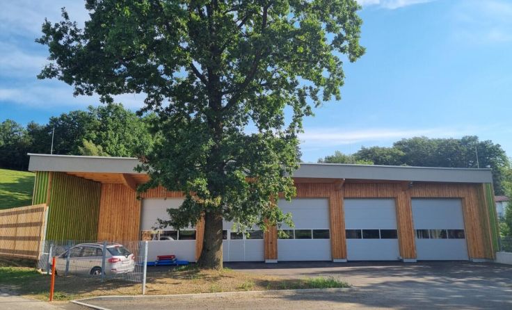 Eindrücke der neuen Halle. (Foto: Gemeinde Lichtenberg)