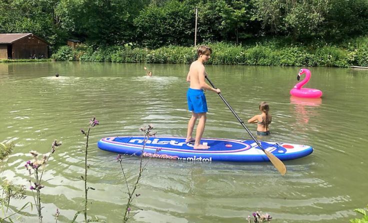 Schwimmen beim Reisinger-Teich in Lichtenberg (Foto: Grüne Lichtenberg/Rührnößl)