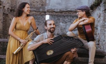 Trio Villekulla: junge Band spielt in Gallneukirchen Musik mit irischem und jüdischen Hintergrund