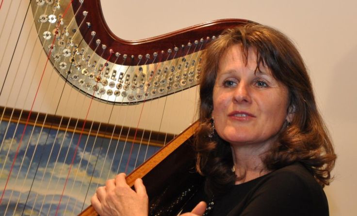 Monika Stadler verzaubert an der Harfe. (Foto: Josef Reingruber)
