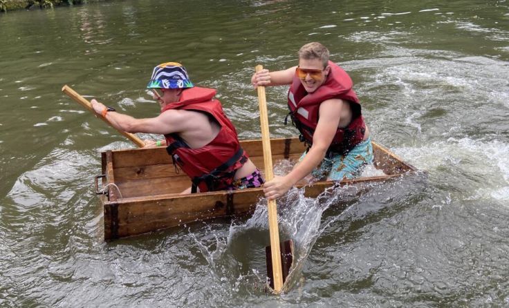 Sautrog-Rennen in Bad Mühllacken, Feldkirchen. (Foto: Landjugend Feldkirchen)
