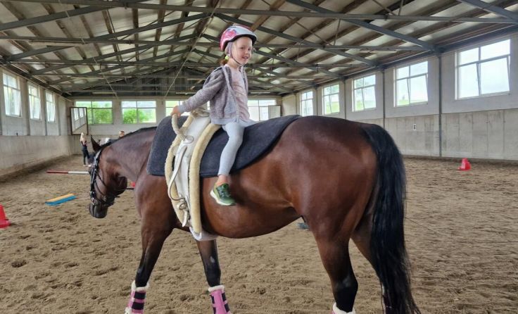 Voltigier-Luft wurde am Pferdehof der Familie Preining geschnuppert. (Foto: Lisa Preining)