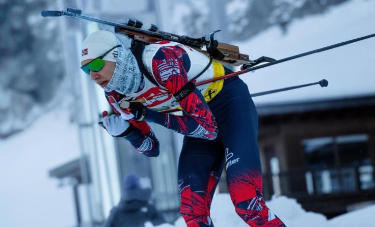 Biathlet Rene Maureder, SU Bad Leonfeldnen, beim Bewerb in Seefeld, Tirol. (Foto: privat)