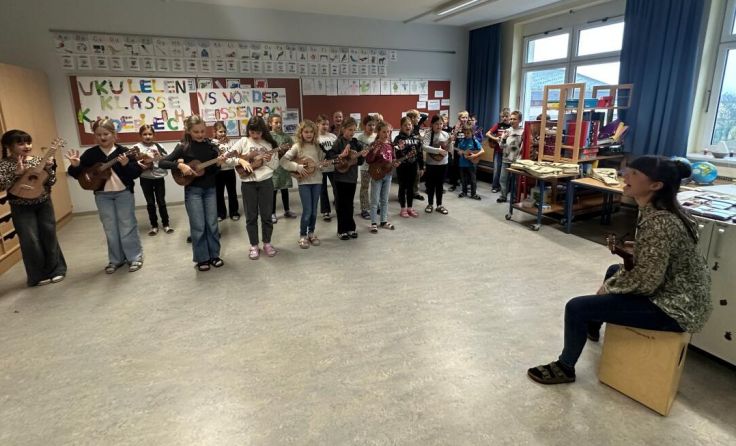 Ukulelen-Klasse (Foto: VS Vorderweißenbach/Affenzeller)