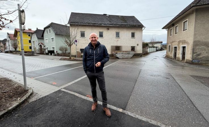 Lokalaugenschein des Feldkirchner Bürgermeisters David Allerstorfer. (Foto: Allerstorfer)