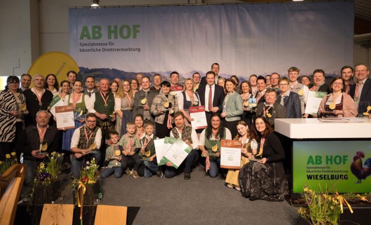 Die oö. Preisträger der Ab Hof-Messe in Wieselburg. (Foto: Land OÖ/Margot Haag)