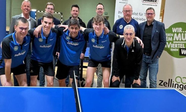 Die Sektion Tischtennis Walding freut sich über zwei neue Matchtische. (Foto: Sportunion Walding))