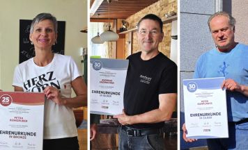 Ehrenurkunden für drei Gastronomen aus Hellmonsödt, Alberndorf und Gramastetten