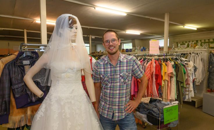 Jonas Lengauer sucht einen neue Bleibe für den Second-Hand-Laden. (Foto: Wolfgang Simlinger)