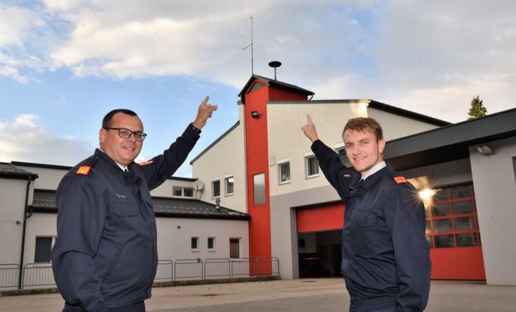 Sirene am Feuerwehrhaus (Foto: Wolfgang Zarl)