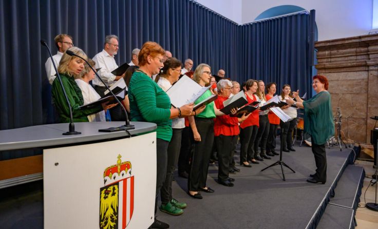 Der Singverein Enns 1919 unter der Leitung von Anna Lioba Salomon (Foto: Simlinger)
