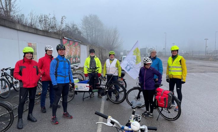 Das Neujahrsradeln der Radlobby findet bei jedem Wetter statt (Foto: Wolfgang Simlinger)