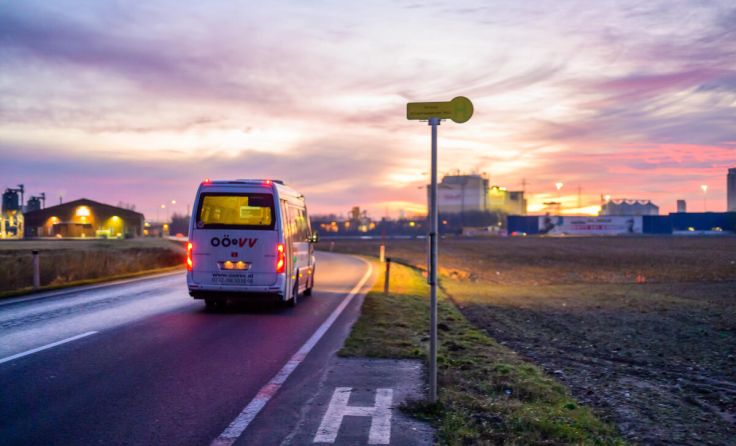 Die Bushaltestelle an der Ennshafenstraße wird kaum genutzt (Foto: Wolfgang Simlinger)