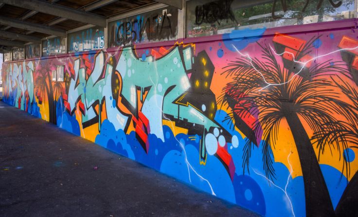 Neu ein Jahr war das Graffiti zu sehen (Foto: Wolfgang Simlinger)