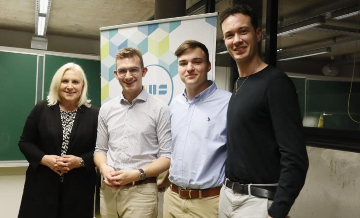 Angelika Winzig, Fabian Egger, Philipp Aglas und Julian Christian. (Foto: UHS OÖ / Dönmez)
