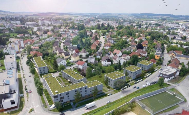 Jede Wohnung verfügt über einen Balkon oder eine Terrasse mit Eigengarten. (Foto: VISUAL design)
