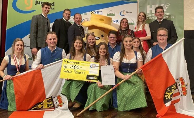 Die Landjugend Schärding freute sich über Gold. (Foto: Landjugend Oberösterreich)