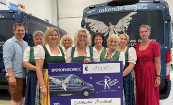 Goldhaubengruppe Moosbach unterstützt Rollende Engel mit 1.000 Euro