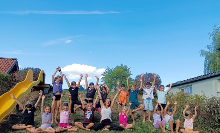 Die Gesunde Gemeinde beteiligte sich mit Kinderyoga. (Foto: Stadtamt Altheim)