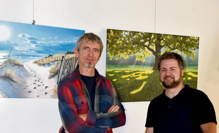Alois Bachleitner (l.) mit Bürgermeister Daniel Lang (Foto: Stadtgemeinde)