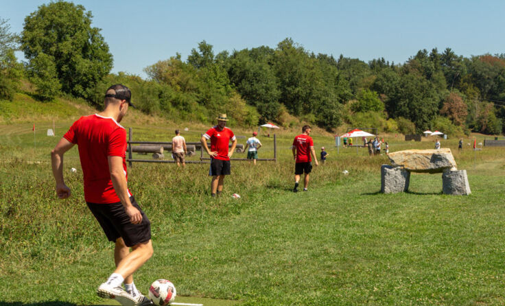 Schon jetzt wird fürs Innviertler Open fleißig trainiert. (Foto: Soccergolf Innviertel)