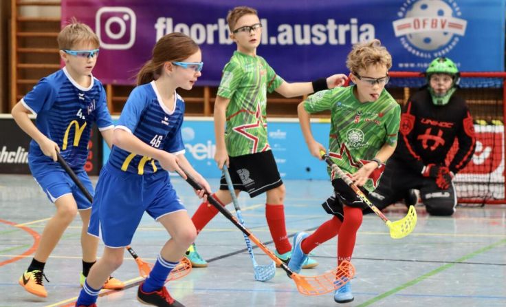 Ischler Nachwuchs bei der Floorball-Staatsmeisterschaft (Foto: Marion Rachlinger)