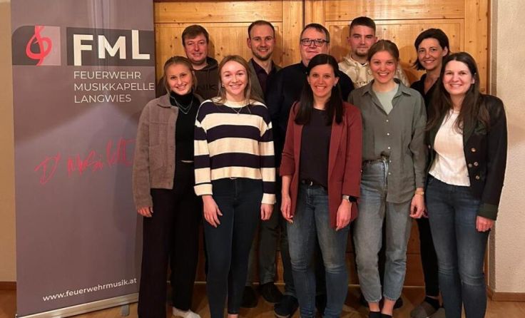 Der neugewählte Vereinsausschuss der FM Langwies. (Foto: FM Langwies)