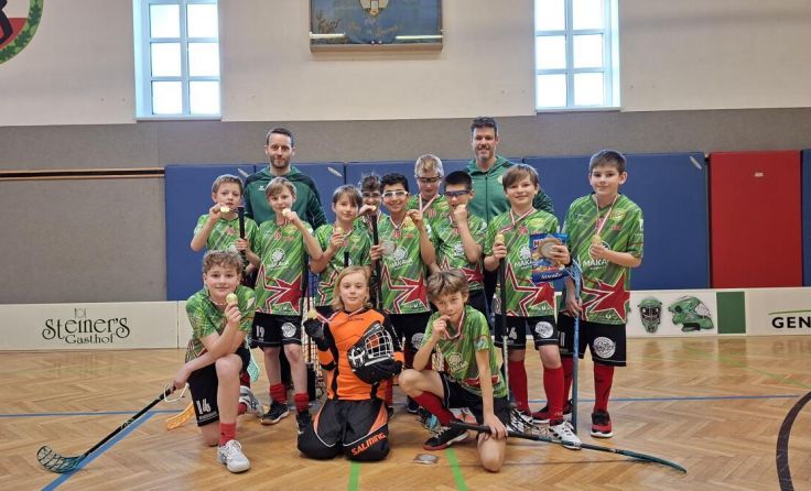 Die siegreiche U12-Mannschaft. (Foto: SU Bad Ischl Floorball)