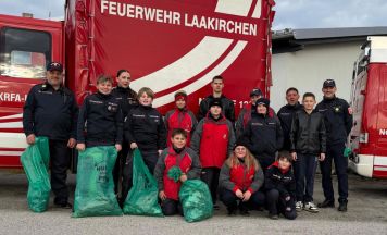 Feuerwehrjugend Laakirchen sammelte Müll bei Umweltaktion