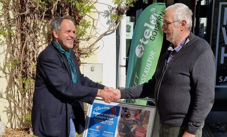 Bürgermeister Leopold Schilcher mit Organisator Herbert Steinbauer (von links). (Foto: Körner M.)