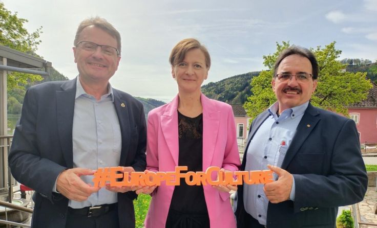 V. l.: Hannes Heide, Sabine Schatz, Erich Wahl (Foto: Gerlinde Riegler-Aspelmayr)