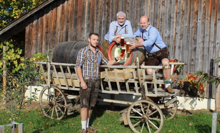 V. l.: Thomas und Rudolf Paireder mit Johann Schartmüller (Foto: privat)