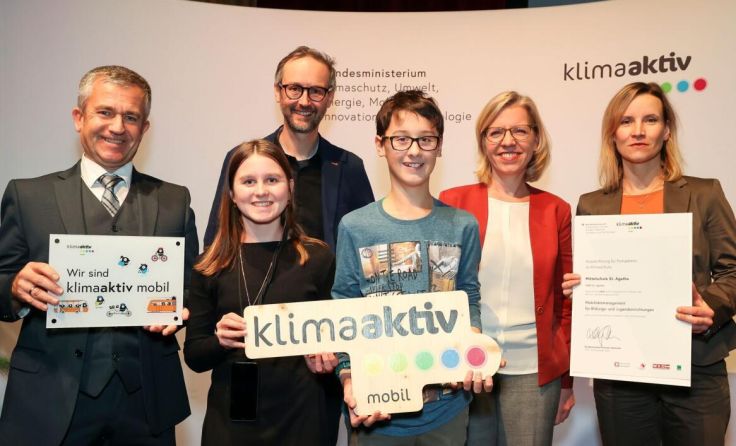 Die MS St. Agatha erhielt die „klimaaktiv mobil“-Auszeichnung. (Foto: Mirjam Reither)