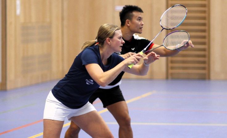 Iris Freimüller und Richard Wan bei der Landesmeisterschaft (Foto: BC Raiffeisen Alkoven)
